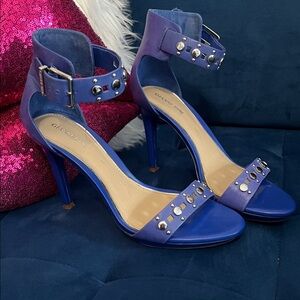 Gianni Bini Blue and Purple Studded Heels